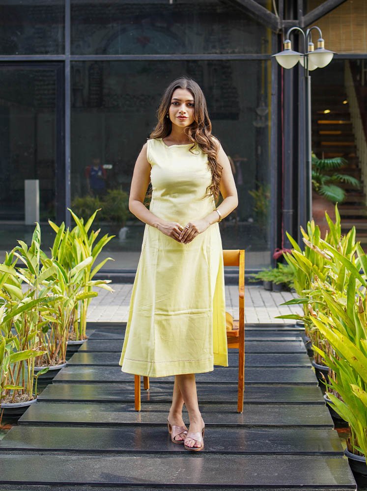 The Kantha stich A-line Dress